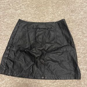 Pleather Mini Skirt